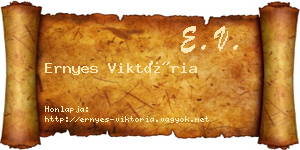 Ernyes Viktória névjegykártya