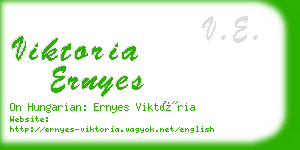 viktoria ernyes business card